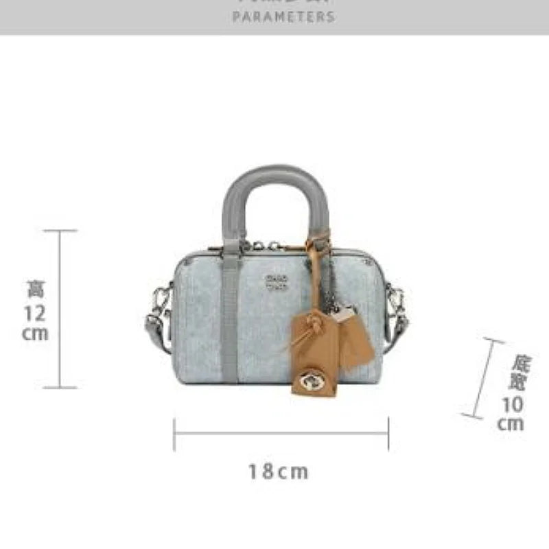 Women's Bags Handheld Bags Fashion Shoulder Bags New Canvas Denim Bag Girl Trend Leisure Versatile Square Bags Crossbody Bags