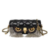 Cute Owl Bags for Women 2024 New Luxury Designer Handbag Fashion Tassel Crossbody Bag Leather Animal Print Shoulder Bag Woman