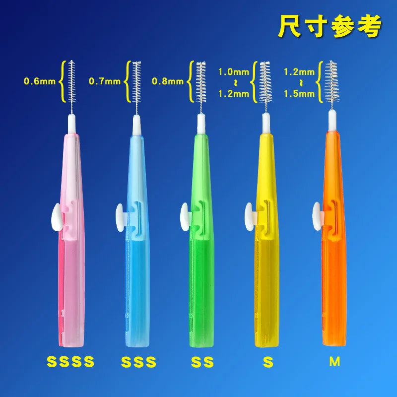 30Pcs/Box Toothpick Dental Interdental Brush 0.6-1.5Mm Cleaning Between Teeth Oral Care Orthodontic I Shape Tooth Floss