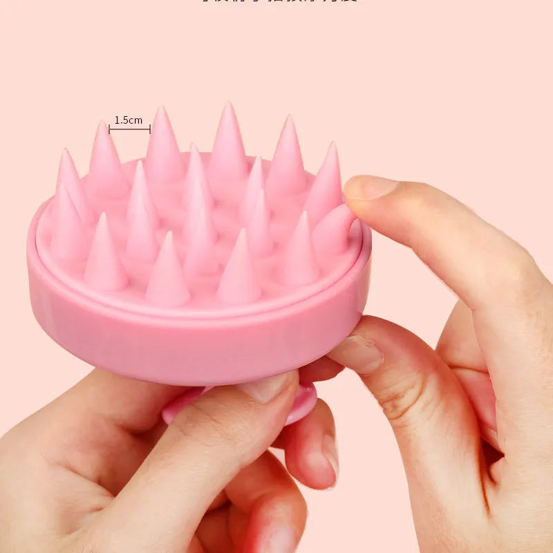 Silicone Shampoo Brush Head Scalp Massage Comb Hair Washing Comb Body Massage Brush Bath Shower Brush Salon Hairdressing Tool