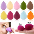 EVEREST 10Pcs Cosmetic Puff Powder Puff Smooth Women's Makeup Foundation Sponge Water-drop Shape Blending Sponge Make Up Accessories in 10Pcs Skin color - Soft Plush Toys