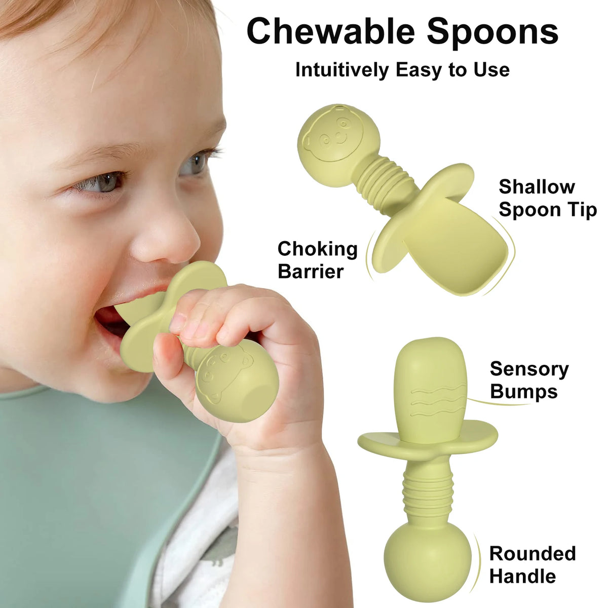 Food Grade Infant Soft Silicone Feeding Tableware For Toddler Kids Cartoon Panda Mini Training Fork Spoon Set Baby Accessories