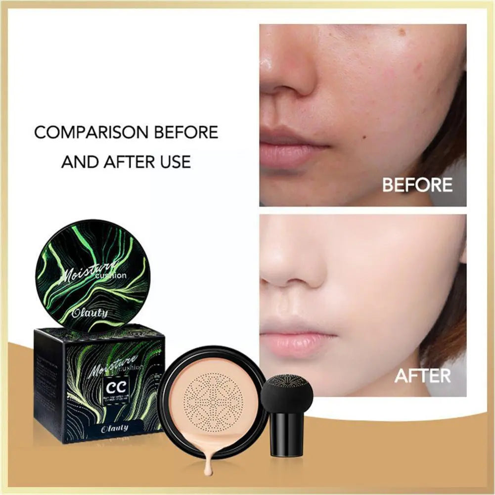 Mushroom Head Air Cushion CC Cream Foundation Concealer BB Coverage Long-lasting Isolation Natural Cream Makeup Beauty Make H5Q9