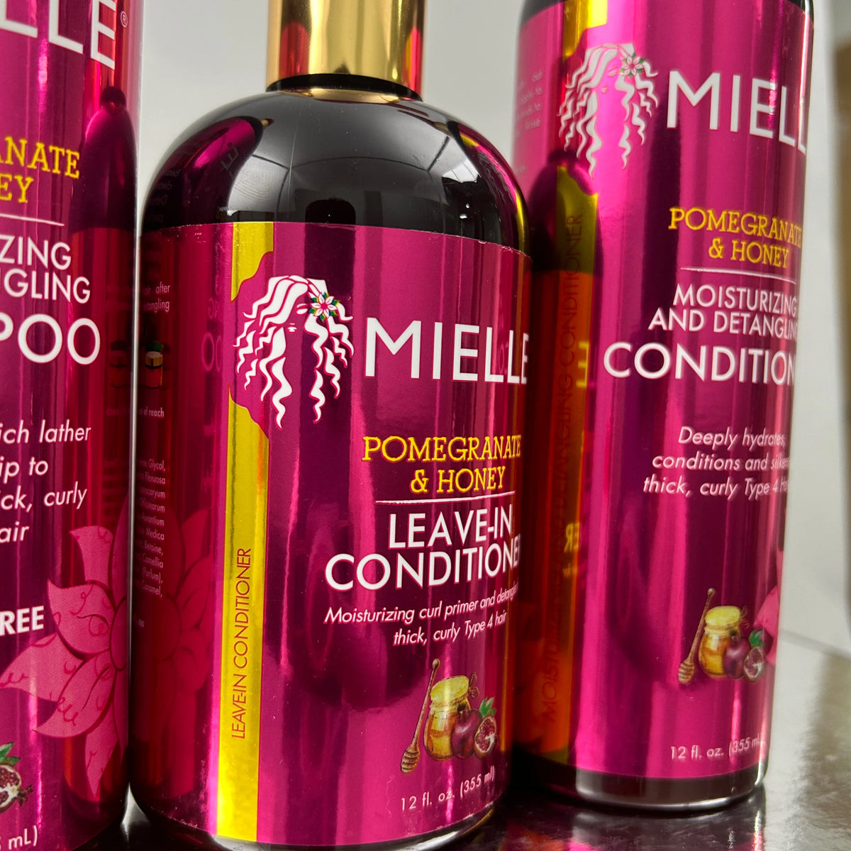 Hair Care Mielle Pomegranate & Honey Leave-In Conditioner Detangling Shampoo Curl Smoothie hair shiny