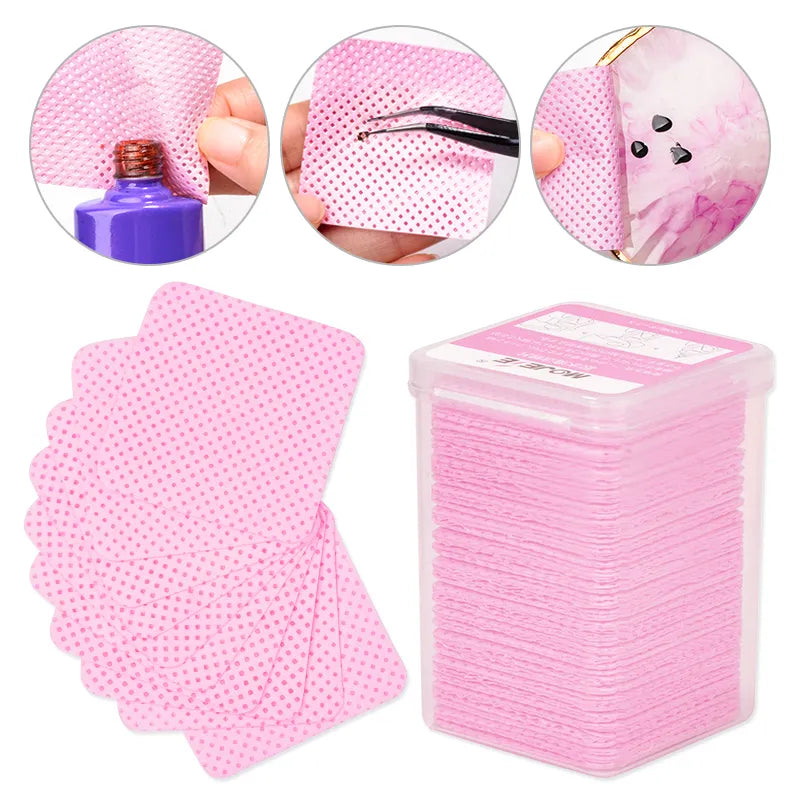 Lint Free Cotton Pads Nail Polish Remover, Wipes Cleaning