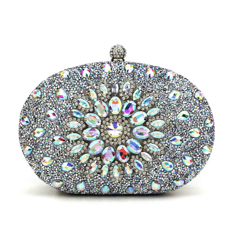 Diamond Women Luxury Clutch Evening Bag Wedding Crystal Ladies Cell Phone Pocket Purse Female Wallet for Party Quality Gift