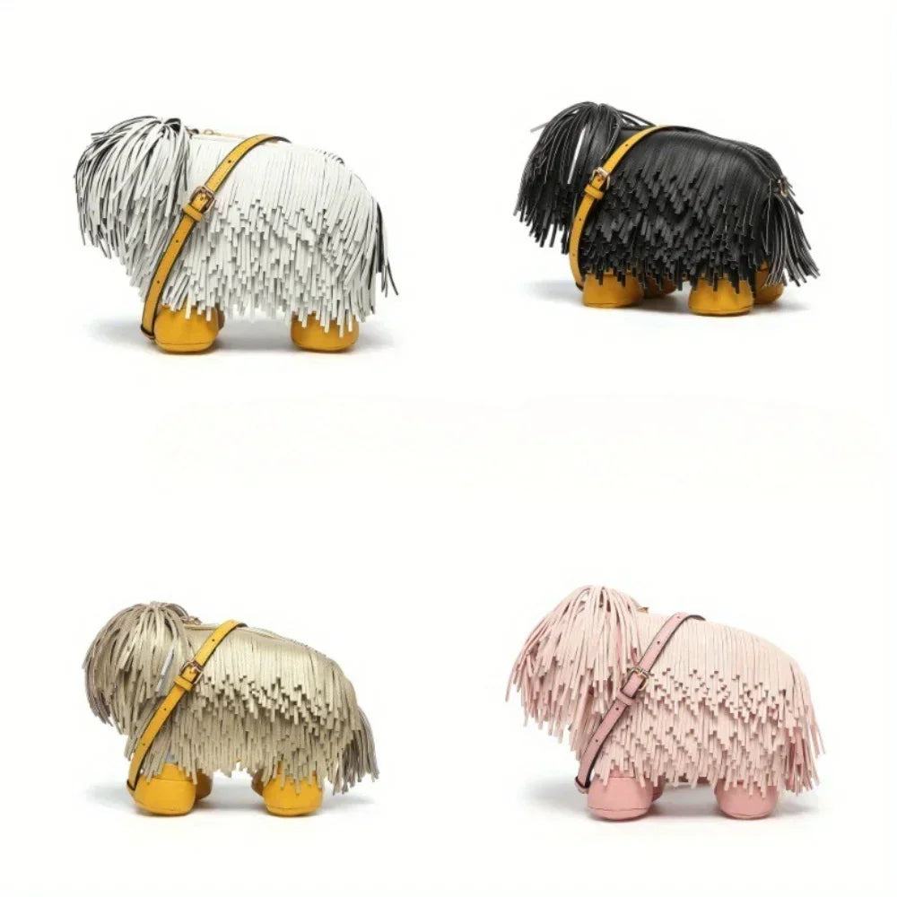 Women's Wallets and Handbags Luxury Designer PU Leather Crossbody Wallet Cute Dog Shaped Evening Bags Women's Bags