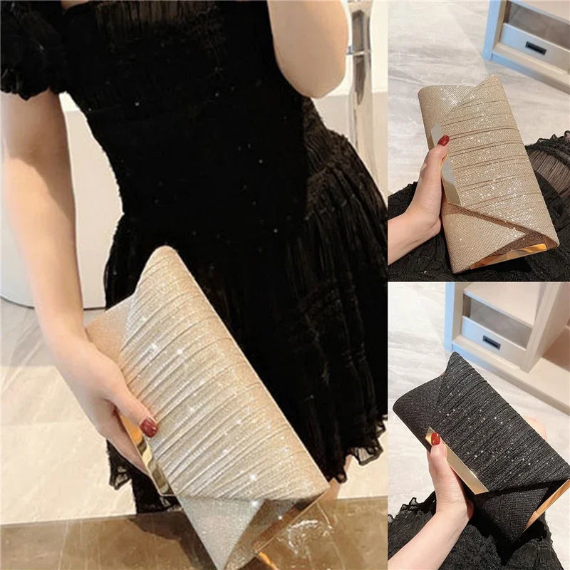 Popular Women Exquisite Evening Bag Party Banquet Glitter Purse Lady Elegant Wedding Clutches Handbag Female