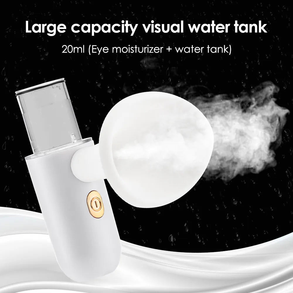 Mini Nano Mist Sprayer Face Steamer Eye Moisturizer Atomizer Facial Cleaning Eye Washing Cold Compress Steam Device Humidifier