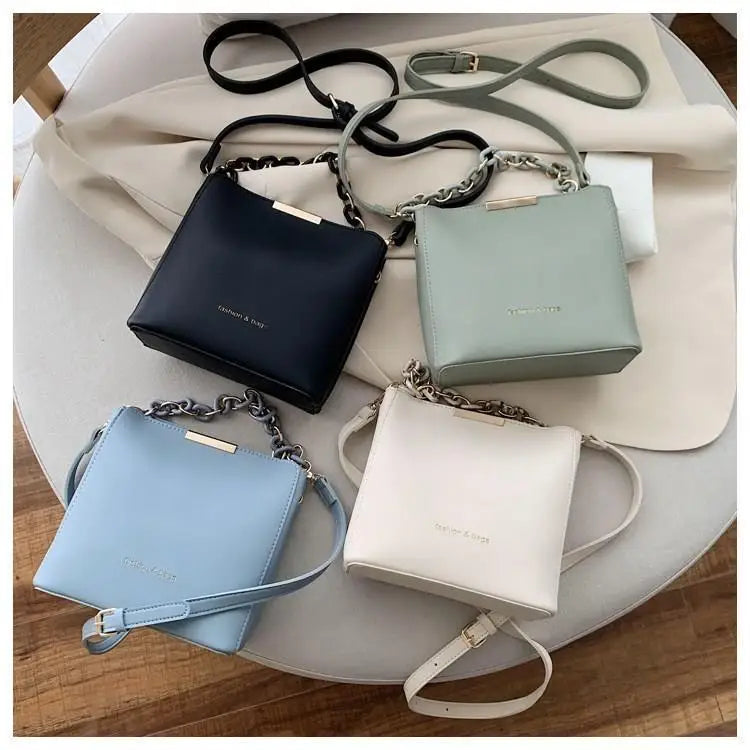 Hot Sale Flap Sling Shoulder Bags for Women Solid Color Crossbody Messenger Bag Purse Female Leather Handbag Pocket Shoulder Bag