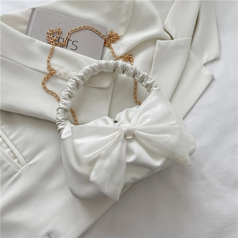 Women BowKnot Handbags Fashion Chain Shoulder Bags Messenger Bags PU Leather Bags
﻿