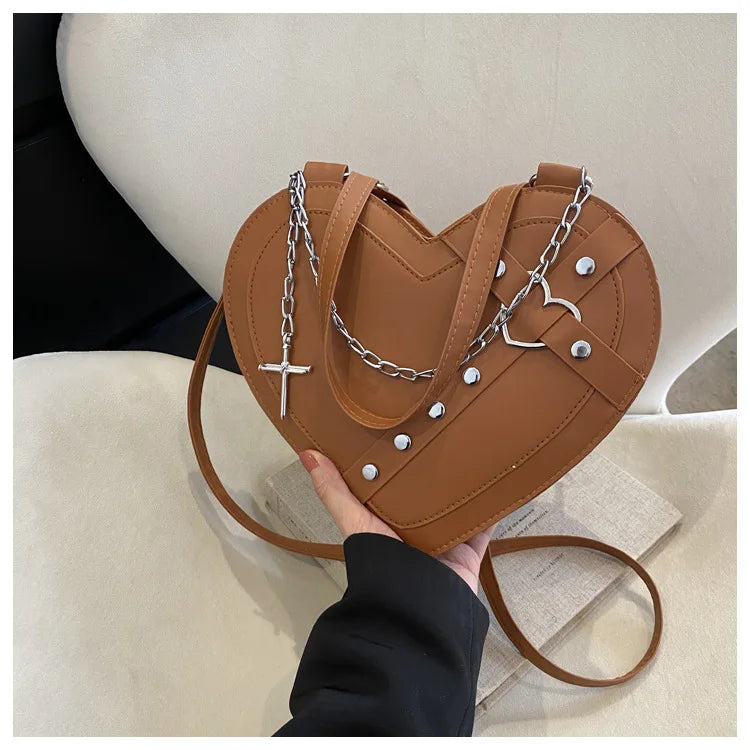 Korean Cute Niche Design Foreign Gas Crossbody Bag Handbag Winter New Trend Love Shoulder Bag One Shoulder Diagonal Shoulder Bag
