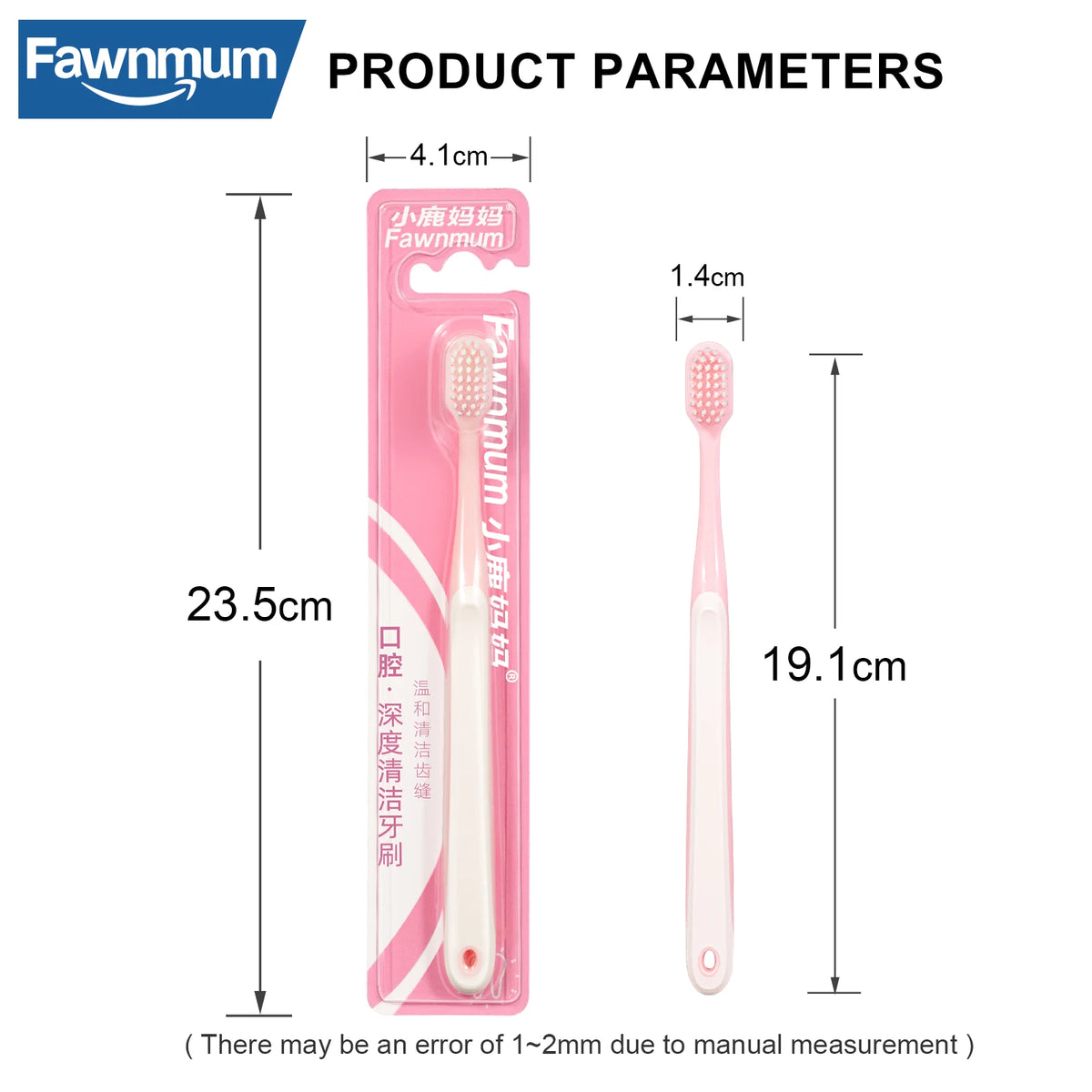 Fawnmum Toothbrush Ultra-fine Soft Toothbrush Antibacterial Protect Gum Health Tooth Brush Oral Hygiene Teeth Cleaning Tools