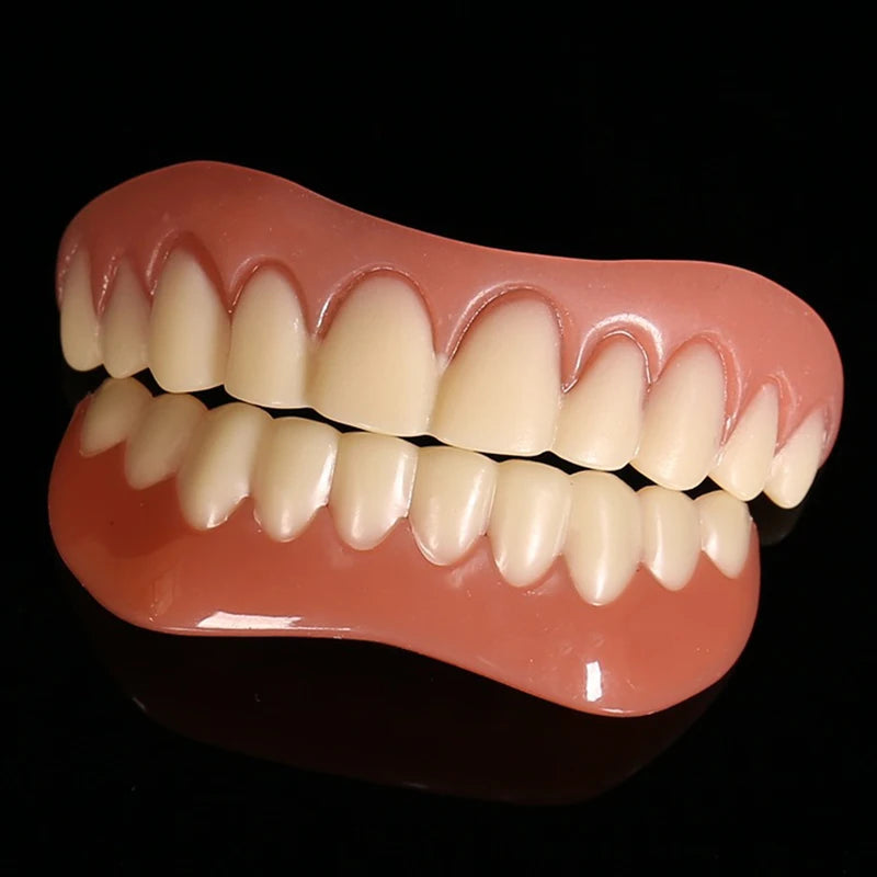 False Teeth Silicone Upper Lower Veneers Perfect Laugh Veneers Dentures Paste Fake Teeth Braces Comfortable Teeth Orthodontic