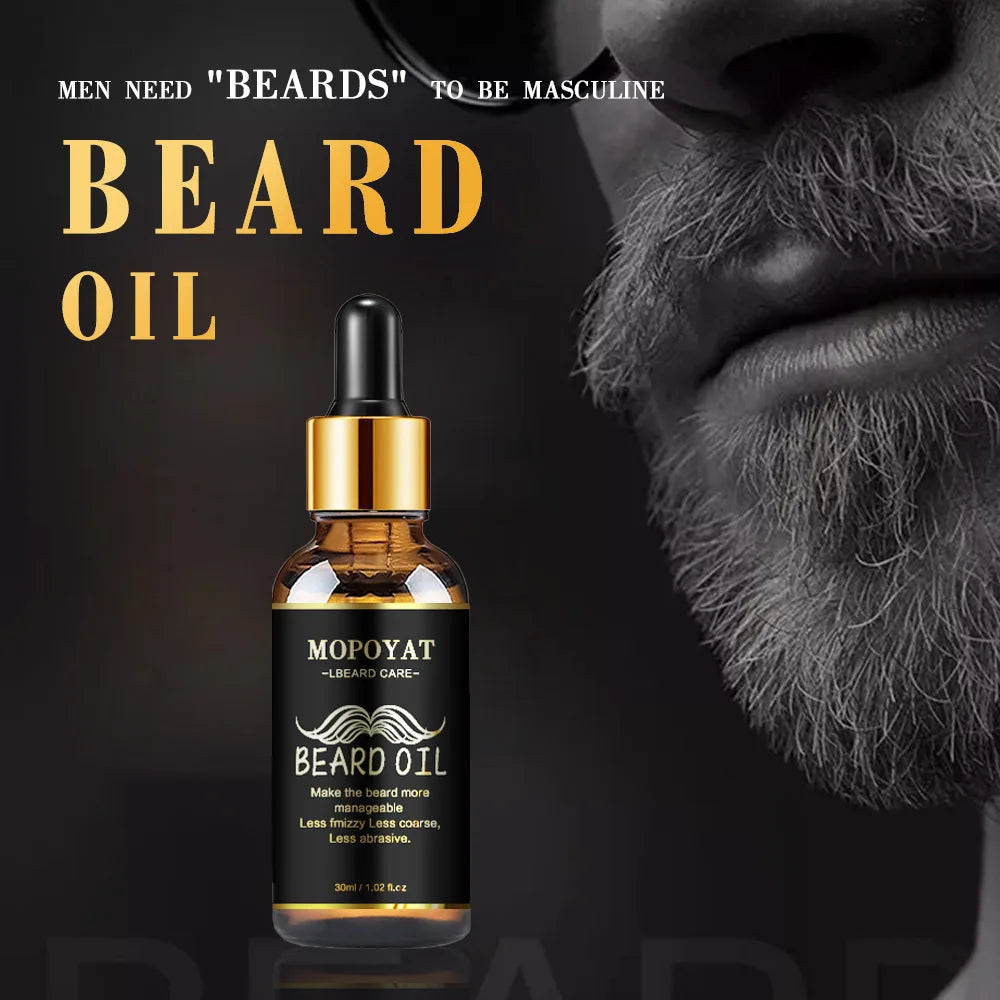 Growth Beard Oil Grow Beard Thicker & More Full Thicken Hair Beard Oil For Men Beard Grooming Treatment Beard Care