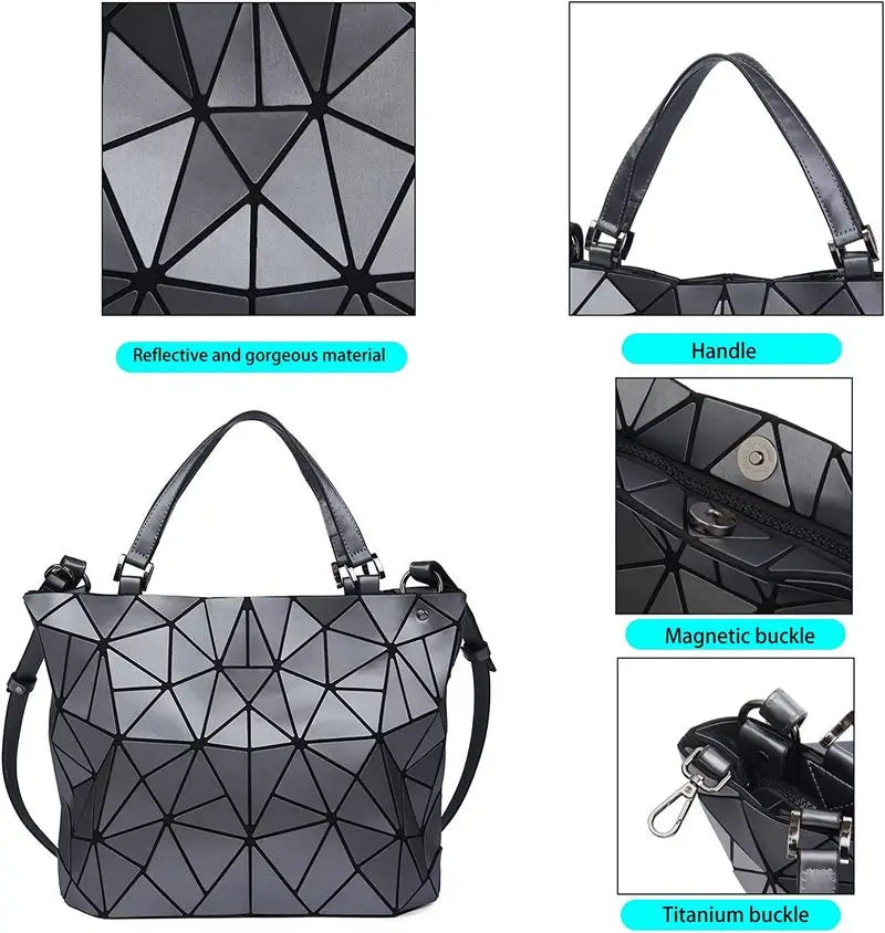 Handbags Bags For Women 2024 Designer Luxury Tote Bucket Bag Fashion Geometric Crossbody Shoulder Messenger Hand Bag Silver