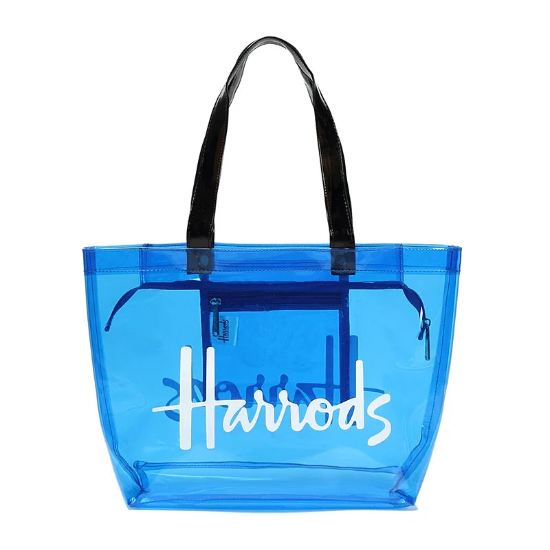 PVC Waterproof Eco Friendly Shopper Bags Women Large Capacity Shopping Totes Stylish Jelly Reusable Shoulder Bags Female Handbag