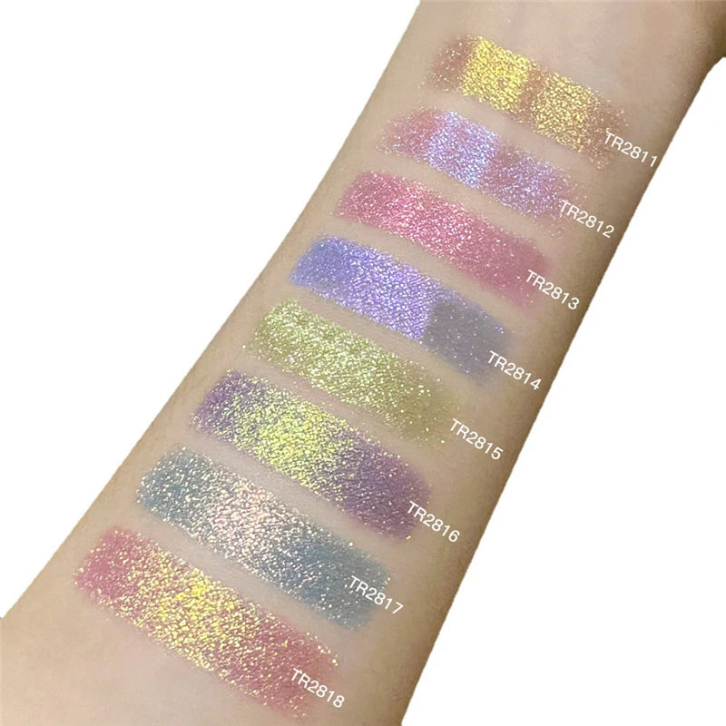 Chameleon Metallic Eyeshadow, Intense Duochrome Shifting Eyeshadow, Long-lasting Sparkly Highly Pigment Eyeshadow 0.2g